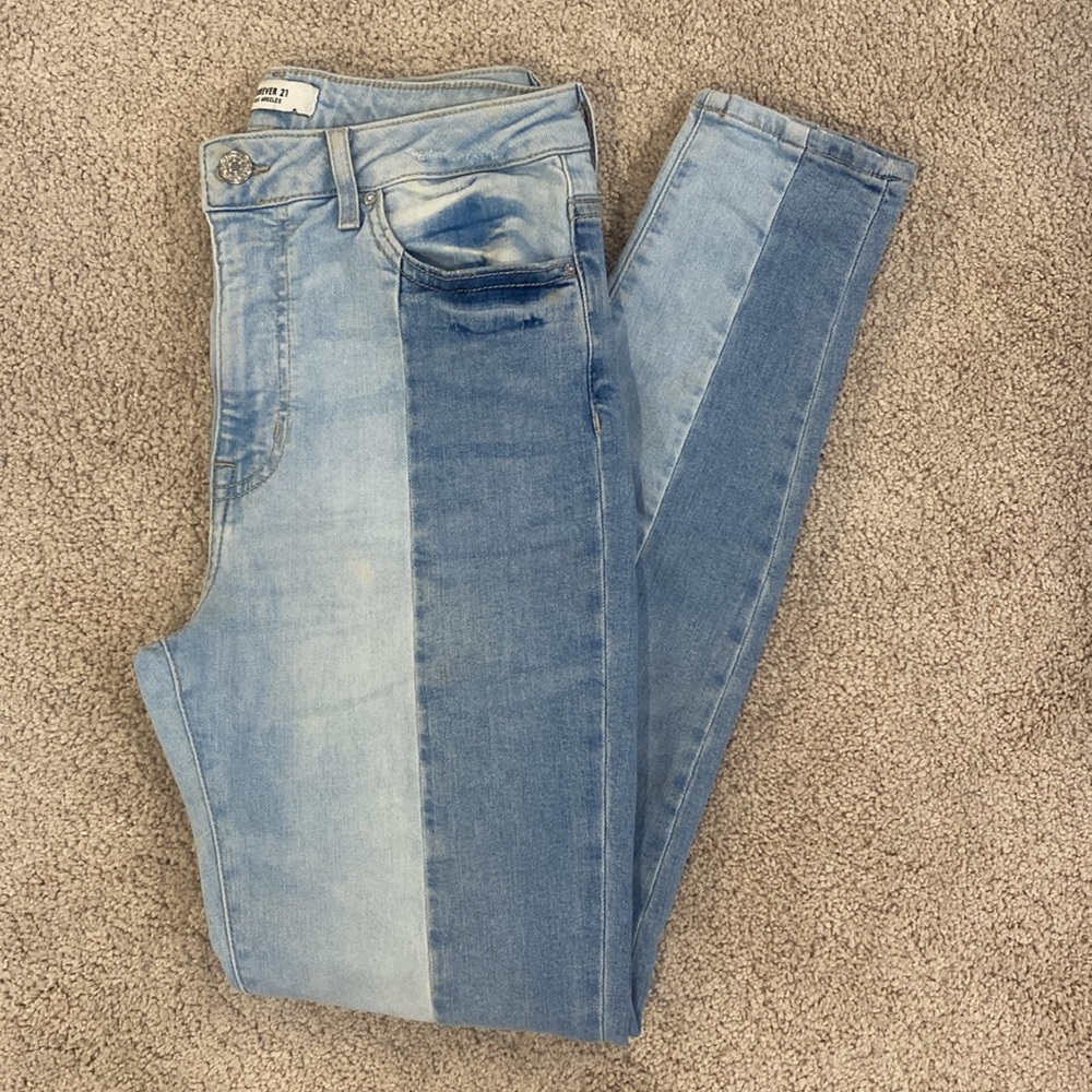 Forever 21 Split Denim Jeans